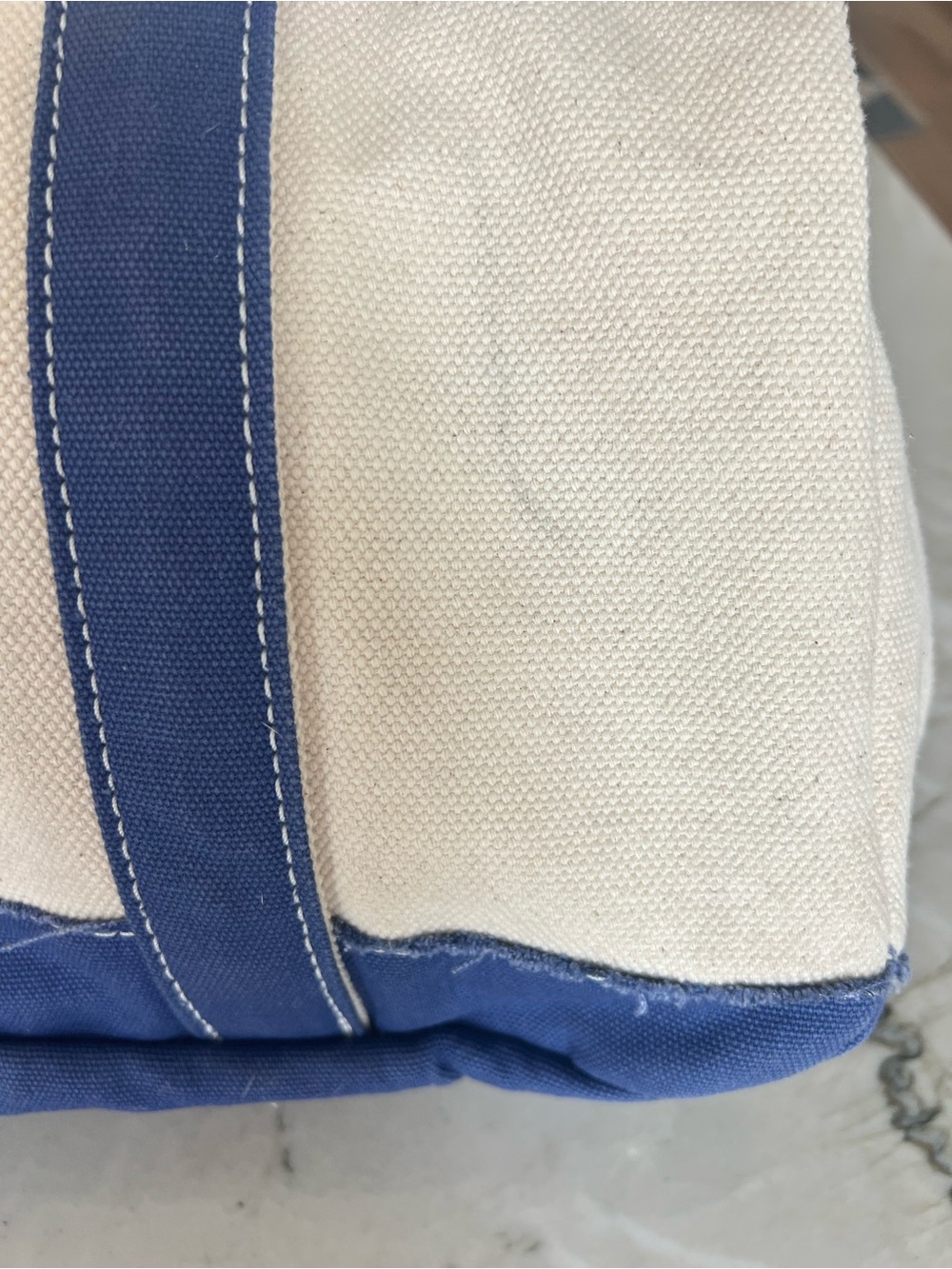 Sunwin Canvas Tote with Navy Pocket Accents - Picture 13 of 15